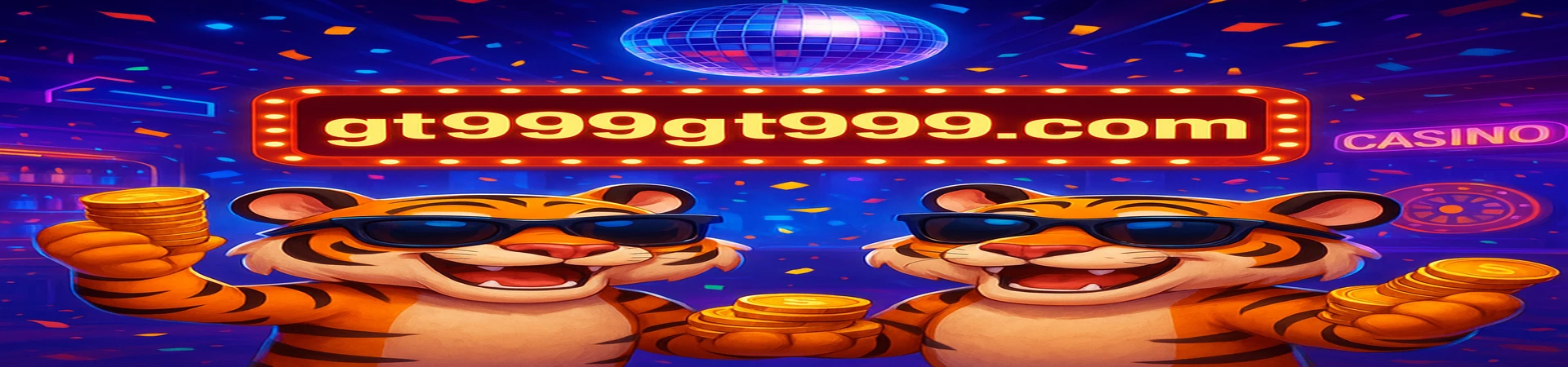 GT999 গেমিং প্ল্যাটফর্মে সুপার পার্টি বোনাস! সানগ্লাস পরা বাঘেরা একটি ডিস্কো পার্টি উপভোগ করছে, এবং প্রতি মাসের ২৫তম দিনে সর্বোচ্চ ৭.৭ বিলিয়ন টাকার বোনাস র‍্যান্ডমভাবে বিতরণ হয়।